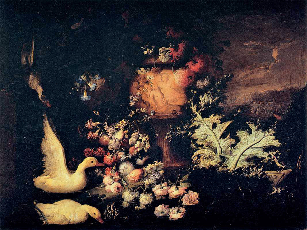 flowers and ducks